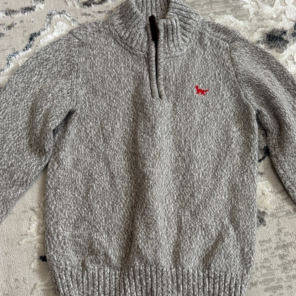 Carter's Knit Half Zip Kids Boys Gray Sweater sz 3T